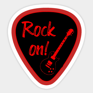 Rock on guitarist gift Sticker